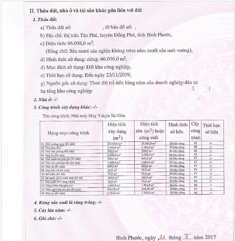 Chuyển nhượng nhà máy may mặc quy mô lớn tại kcn bình phước,  0975 112 ***