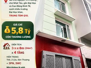 Nhà nguyễn tiểu la, gần đại học và cao đẳng kinh tế, sát nhiều trường đại học khác, trung tâm q10