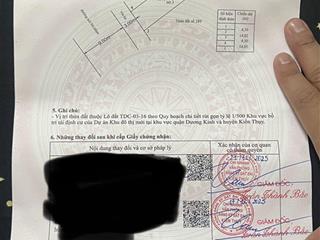 Chính chủ bán lô tđc vinhomes dương kinh 60m2 giá đầu tư 4 tỷ. đường 15m. sổ đỏ sẵn. 0934 279 ***