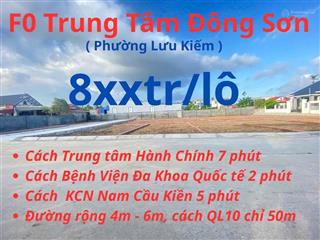 F0 đông sơn ô tô tận ngõ, ngõ 4m chỉ 8xx triệu. cáh đường 10 chỉ 80m