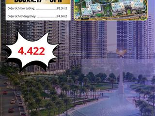 Bán 3pn2wc  82m2  giá 4,422 tỷ  hàng mới trực tiếp từ cđt  giá tốt duy nhất beverly solari vhgp
