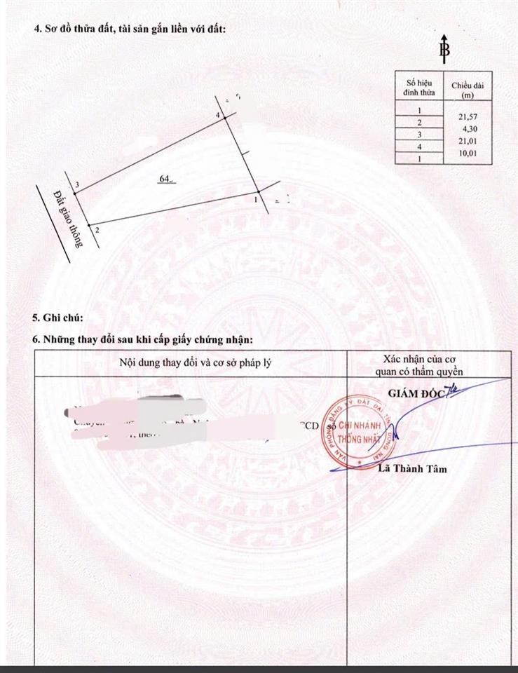 Chính chủ gửi bán lô đất full 100% thổ cư xã dầu giây  đồng nai