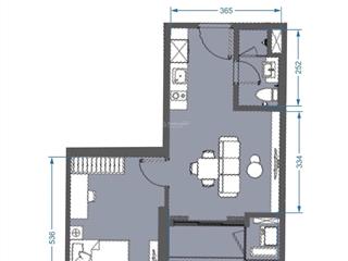 Độc quyền giá tốt căn 1 ngủ đông nam siêu mát toà a1 lumiere evergreen view trọn hồ điều hoà 44,3m2