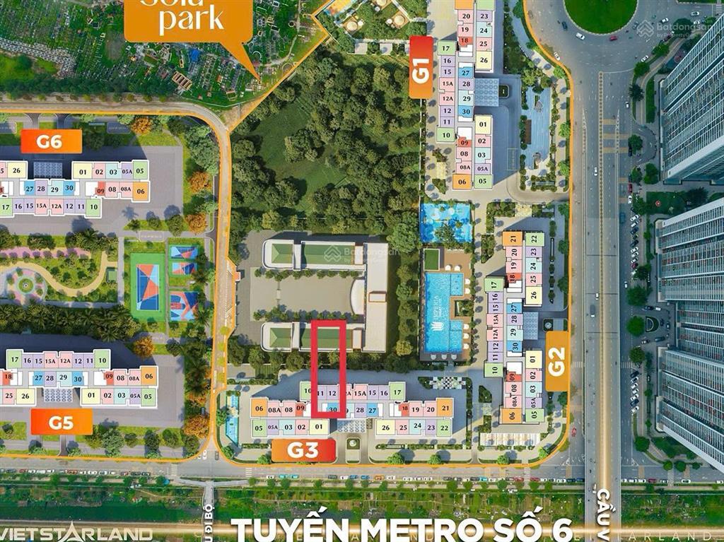 Hàng hiếm giá rẻ căn hộ sola park 1 ngủ+1 43m2 giá 3,4 tỷ view nội khu đông nam, vay 50%ahls 3/2027