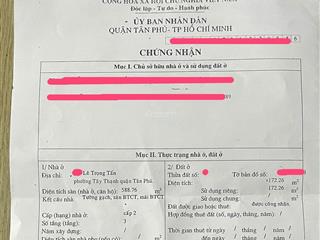 Bán khách sạn 18 phòng  5x35m  mặt tiền lê trọng tấn  gần aeon tân phú  đại học công thương