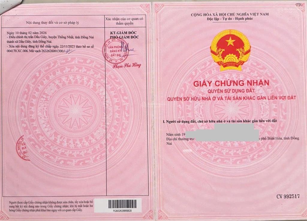 Bán nhà liên kế đối diện chợ đầu mối nông sản dầu giây, chính chủ hh2%