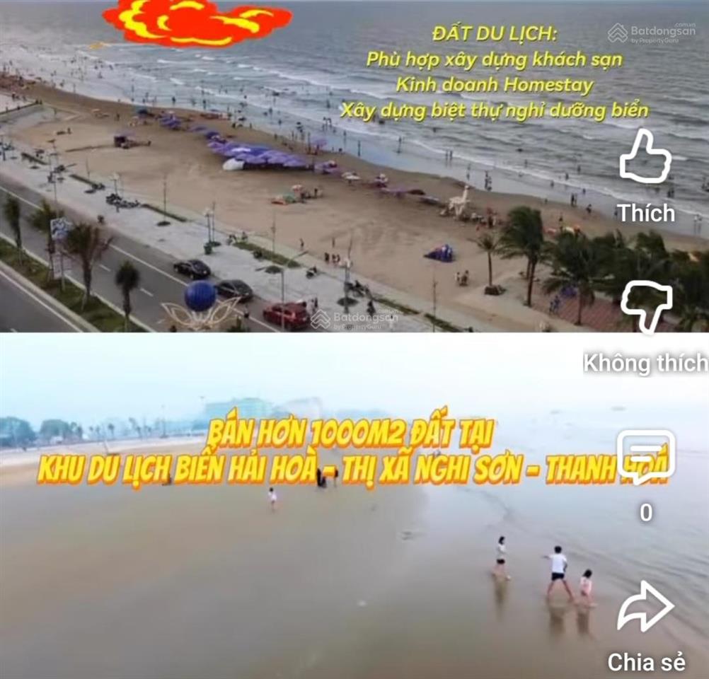 Chính chủ bán gấp lô đất thổ cư, mặt biển hải hòa, nghi sơn, thanh hóa. 10.566m2. giá 160 tỷ