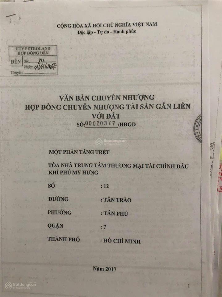 Bán kiot 53m2  8 tỷ tòa victory tower  12 tân trào phú mỹ hưng (petroland tower cũ)
