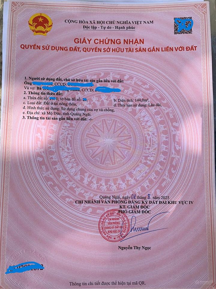 Đất nền dự án 6x24m cạnh hồ bơi thi phổ, xã đức hòa, huyện mộ đức, tỉnh quảng ngãi cũ