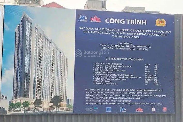 Chính chủ, bán căn hộ thương mại bộ công an 275 nguyễn trãi  dt 70m² giá 4.9 tỷ bao phí sang tên