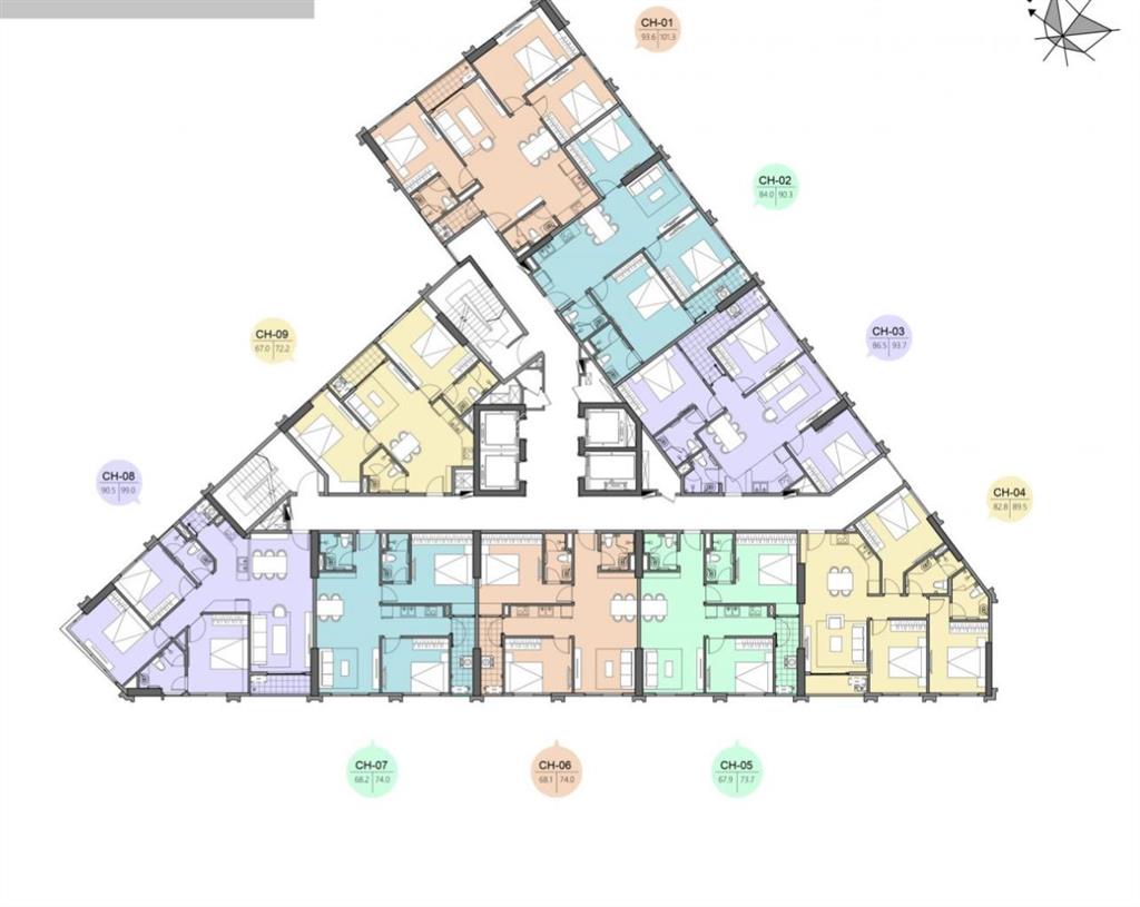 Cần bán gấp căn 2pn 70m2, sổ đỏ lâu dài, view hồ, tầng cao giá 4.8 tỷ chưa bao phí