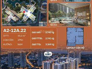 Alumi  alluvia city  cực hiếm căn 1 ngủ ban công hướng nam giá chỉ 3.3 tỷ  em dương 0397 066 ***