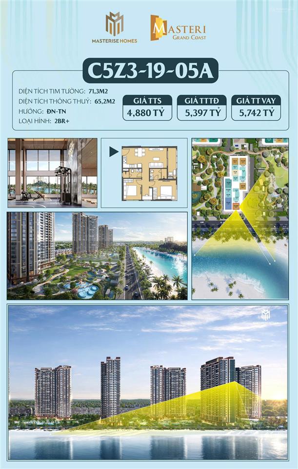 Sở hữu ngay 2pn+ masteri grand coast ocean city  view compound đẳng cấp, chỉ từ 4,4tỷ