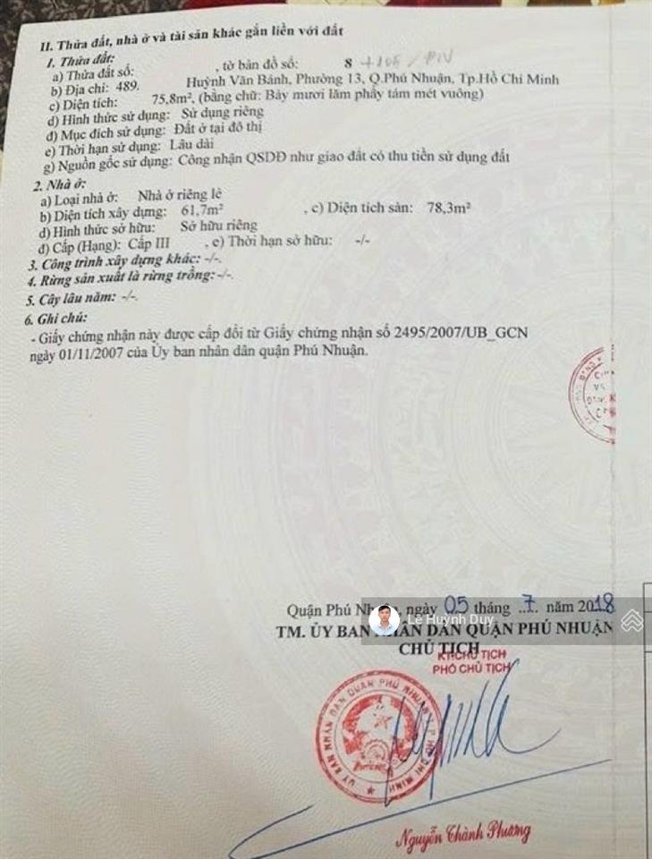 Siêu rẻ  huỳnh văn bánh  hẻm 489  5,7 x 15m  76m2  hẻm xe hơi 5m  có dòng tiền  11,5 tỷ