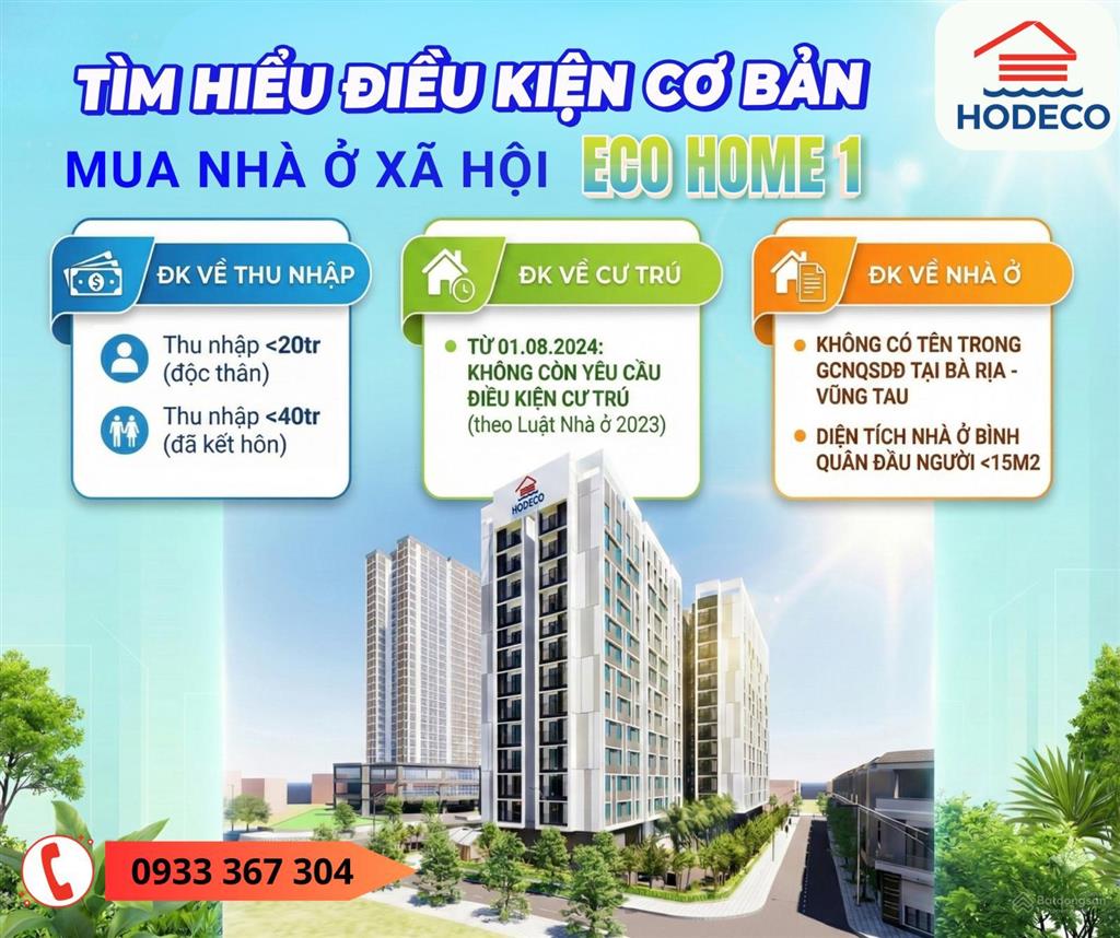 Bán căn hộ noxh eco home 1, diện tích 60m2, 2pn, 1wc, giỏ hàng cđt tại trường chinh, phú mỹ
