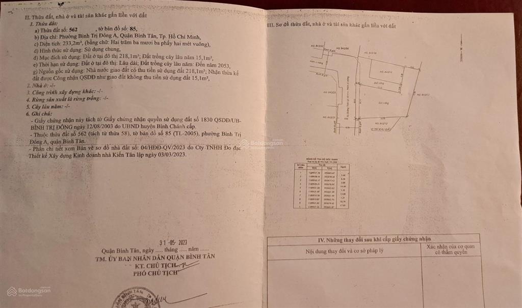 Bán đất chính chủ tỉnh lộ 10, bình trị đông, bình tân, 15 tỷ, 233 m2 view đẹp uy tín...còn tl