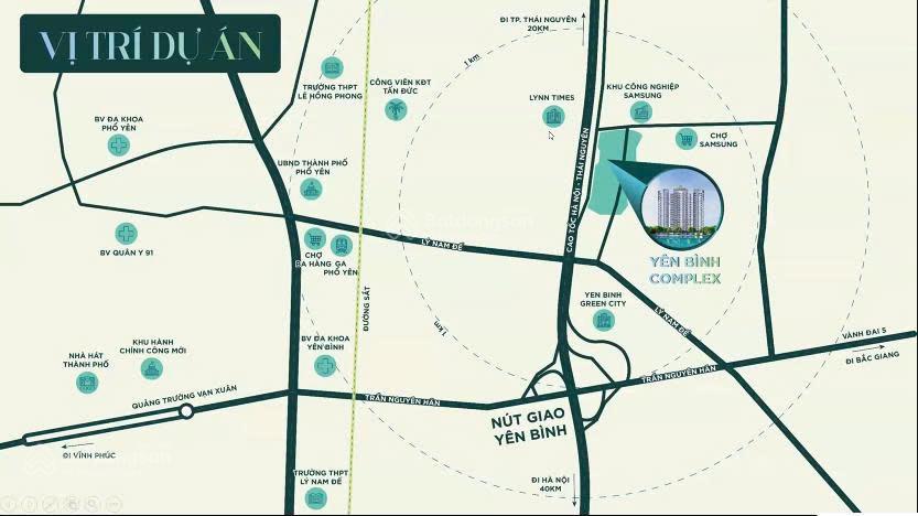 Bán căn hộ 2pn/2wc tại kđt yên bình complex, phổ yên, thái nguyên, dt 62m2, giá nhỉnh 1,5 tỷ