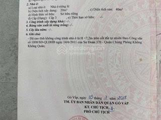 Khu vip nhất quang trung 3 tầng  2pn  ngay mặt tiền  dtsd 60m2  hơn 1 tỷ