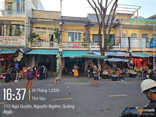Bán nhà mặt tiền chợ lớn nhất tỉnh quảng ngãi. trung tâm của trung tâm, vị trí kim cương