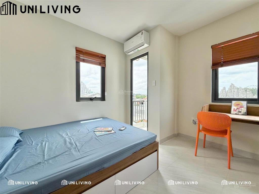 Cho thuê studio ban công full nội thất mới xây gần suối tiên, làng đại học