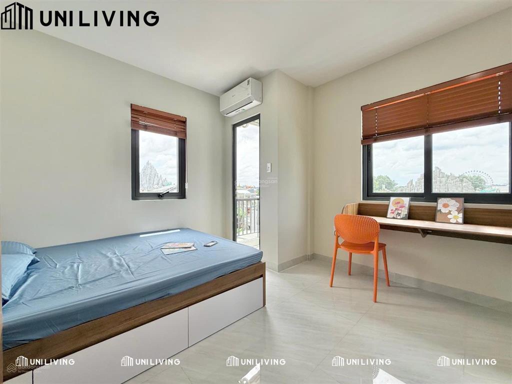 Cho thuê studio ban công full nội thất mới xây gần suối tiên, làng đại học
