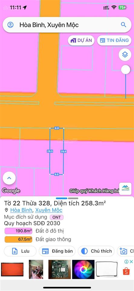 Bán gấp nhà mặt tiền đường hòa bình  bình châu, 3,2 tỷ, 258m2, xuyên mộc, bà rịa vũng tàu