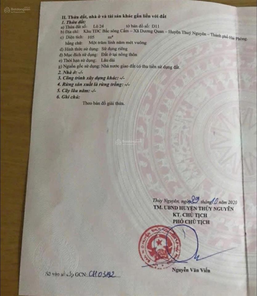 Bán đất bắc sông cấm tái định cư khu d cận kề trung tâm hành chính.