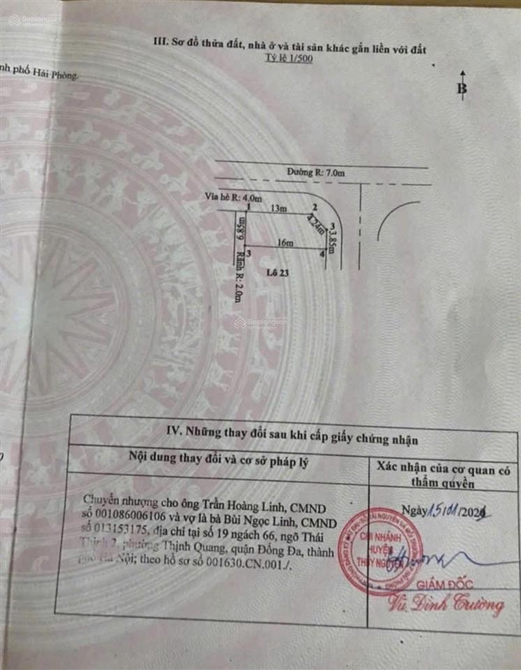 Bán đất bắc sông cấm tái định cư khu d cận kề trung tâm hành chính.