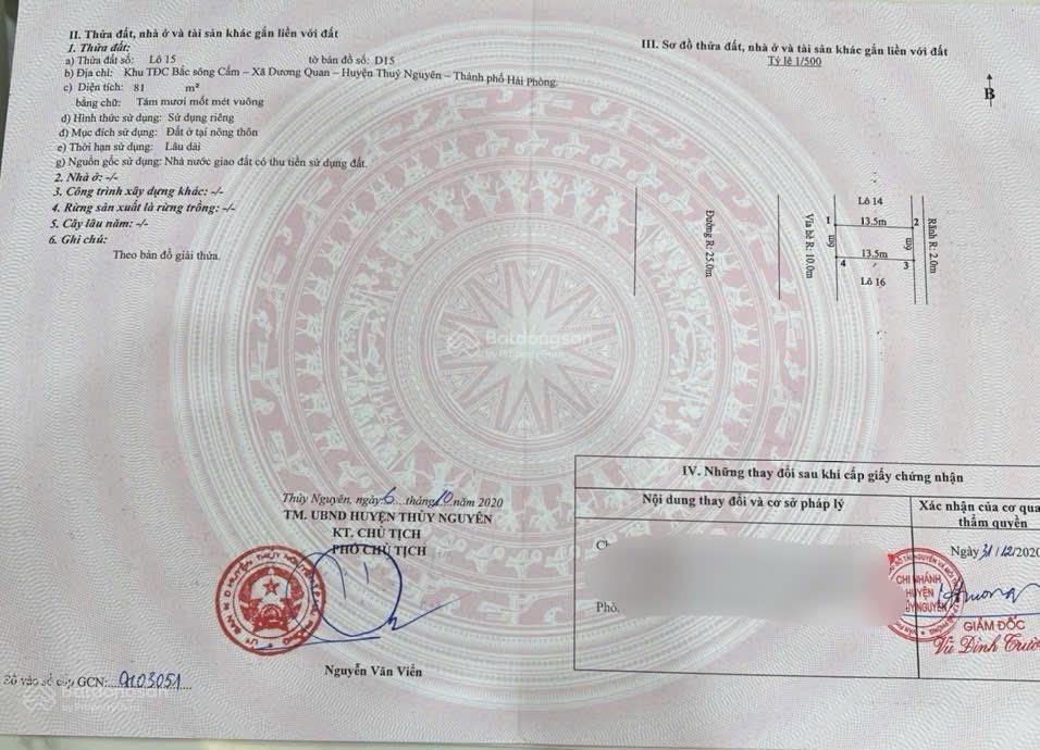 Bán đất bắc sông cấm tái định cư khu d cận kề trung tâm hành chính.