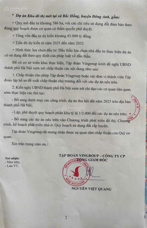 Bán đất chính chủ tại bến chung, bắc hồng, 113,6 m2, mặt tiền 5m, ngõ rộng 2.5m, giá 6,8 tỷ