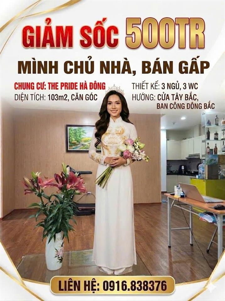 Giảm giá sốc 500tr, bán căn 103m2 chung cư the pride hà đông