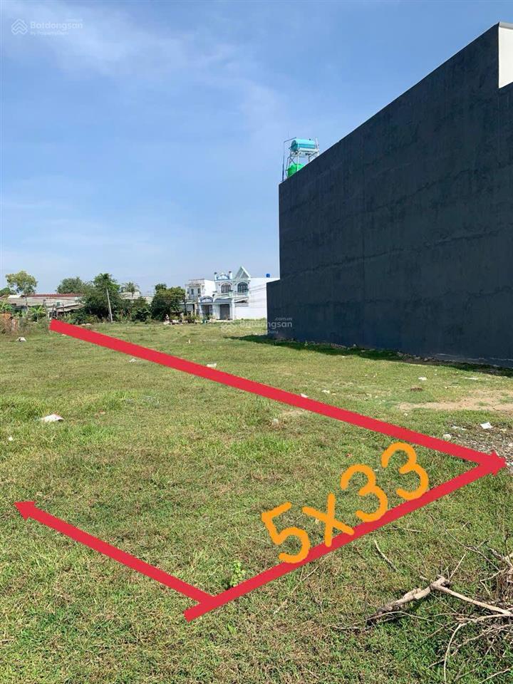 Chính chủ cần tiền bán, 5x33 (162m2)thổ cư, đường nguyễn thị thọ kv5 tt đức hòa, giá 880tr. sổ hồng