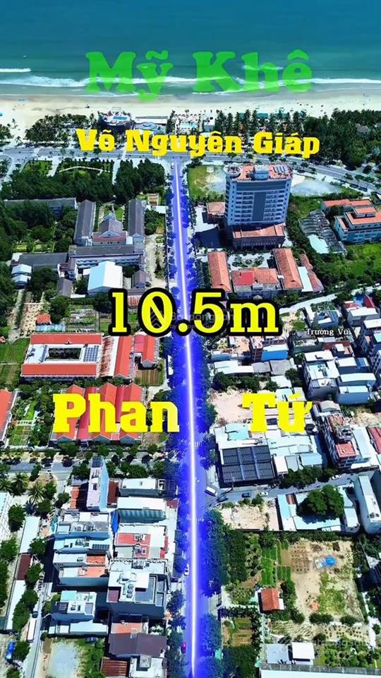 Bán đất mặt tiền phan tứ sát biển mỹ khê 276m2  ngang 12.2m chỉ 179 tr/m2  ngay phố tây an thượng