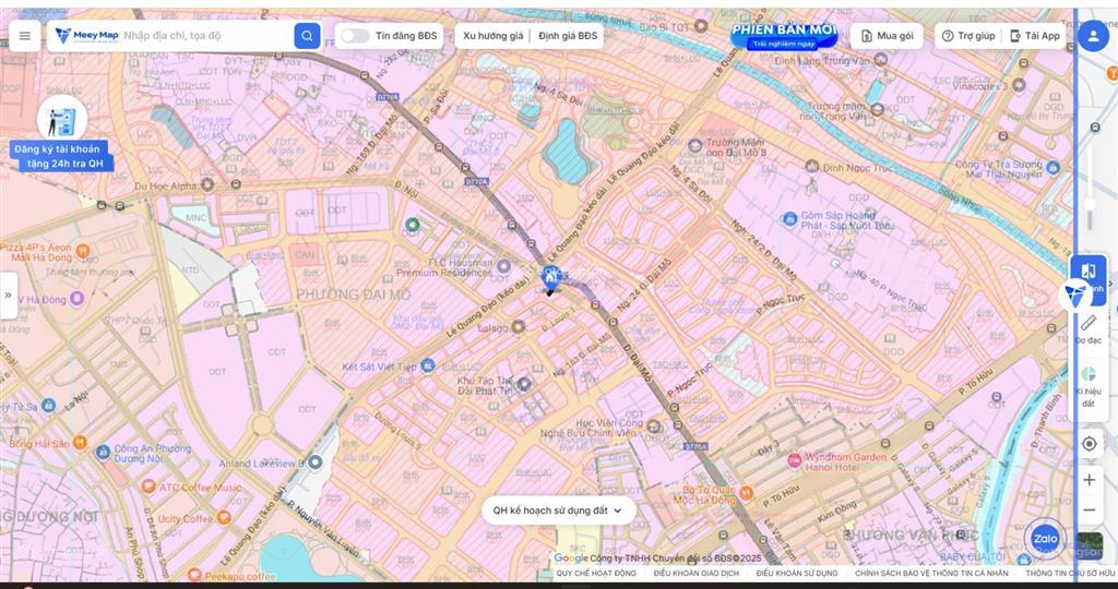 Mặt phố lê quang đạo. liền kề kđt louis city. 5t. ô chờ tm. mt 5,2m. 6 làn. đt70a đại mỗ sắp mở