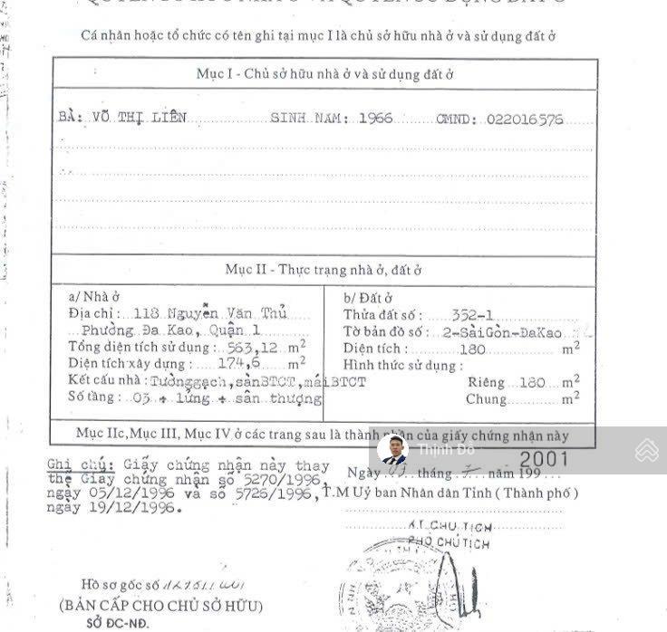 Bán nhà mặt phố tại nguyễn văn thủ, quận 1, dt 160m2 sẵn kết cấu 4 tầng, giá chỉ 62 tỷ ~ 344tr/m2