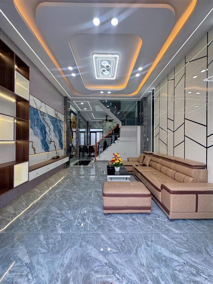 Nhà mới 3 tầng dt 4x21 o tô ngủ trong nhà 50 m ra mặt tiền trần thị cờ giá 6,5t