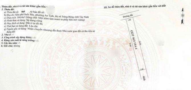 Chính chủ bán đất lô đất ngay suối sâu, trảng bàng. 185m2, shr sang tên ngay, chỉ 700 triệu.