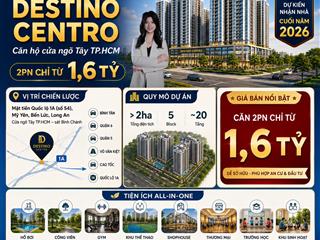 Căn hộ giá rẻ 2 phòng ngủ chỉ 1,6 tỷ cuối năm 2026 nhận nhà gần chợ bình chánh
