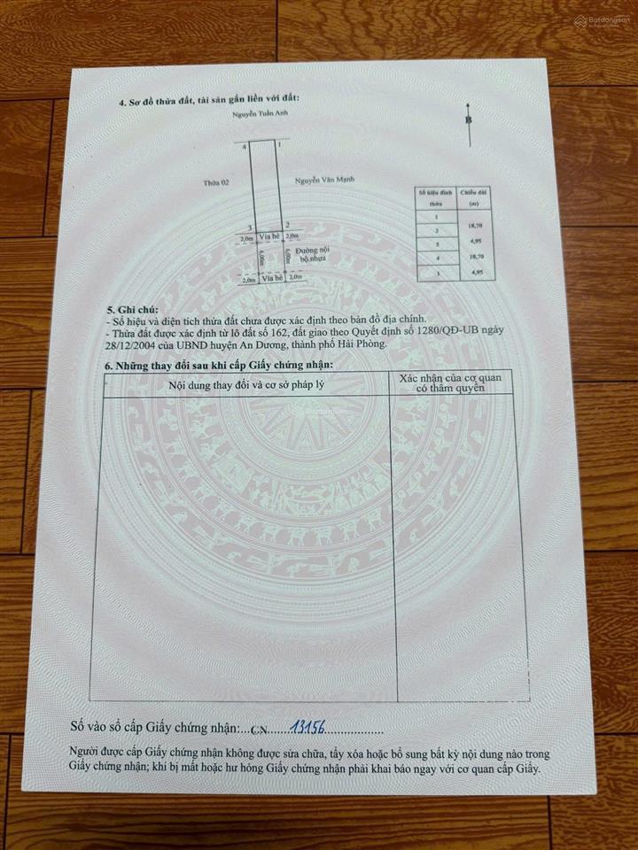 2 lô mặt đường hoàng thế chung an đồng, an dương