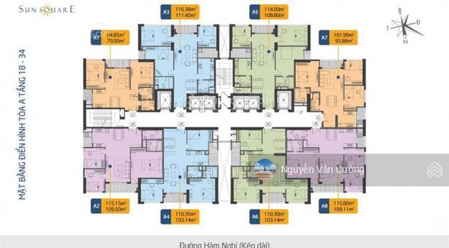 Bán căn hộ chung cư dự án sun square, nam từ liêm, hà nội diện tích 124m2, 4 ngủ.  0818 340 ***