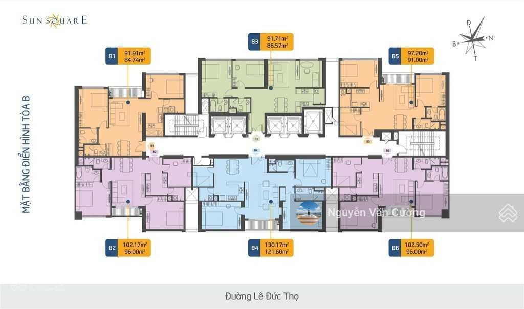 Bán căn hộ chung cư dự án sun square, nam từ liêm, hà nội diện tích 124m2, 4 ngủ.  0818 340 ***