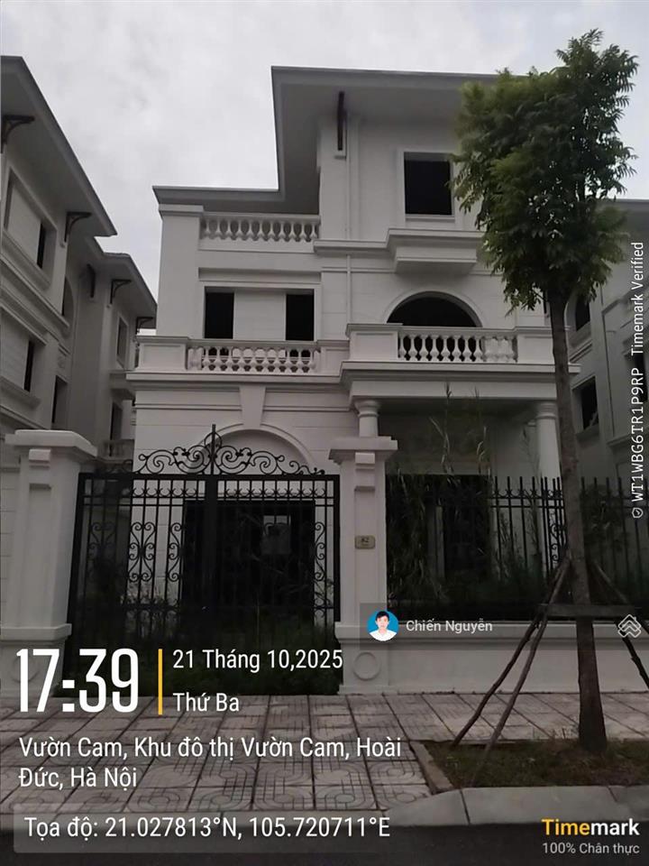 Biệt thự đơn lập hướng đông nam, gần công viên trung tâm, chủ nhà thiện chí bán, giá tốt