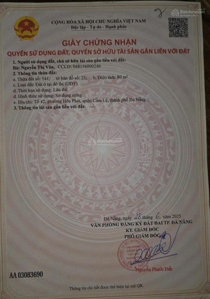 Tôi chính chủ cần bán 3 tầng 2 mặt kiệt 584 tôn đản, hòa phát, cẩm lệ