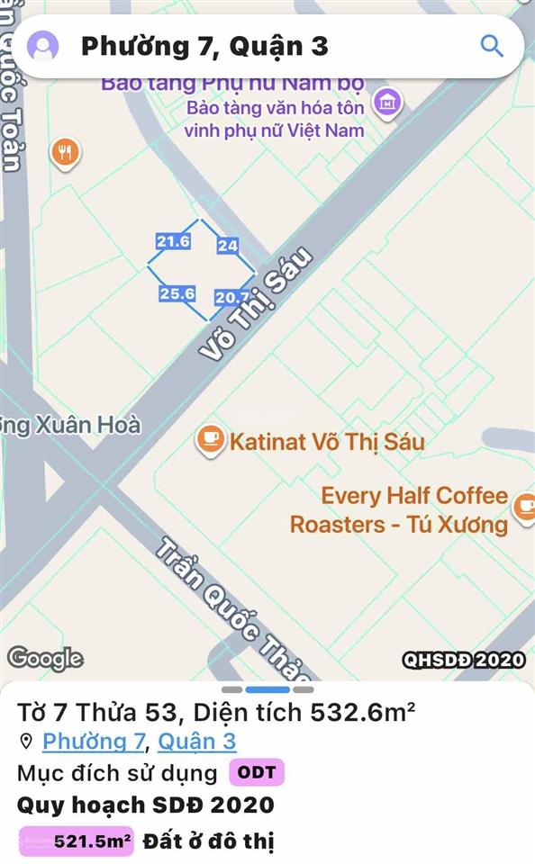 Biệt thự mặt tiền 212 võ thị sáu  22 x 30  290 tỷ