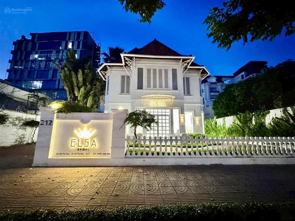Biệt thự mặt tiền 212 võ thị sáu  22 x 30  290 tỷ