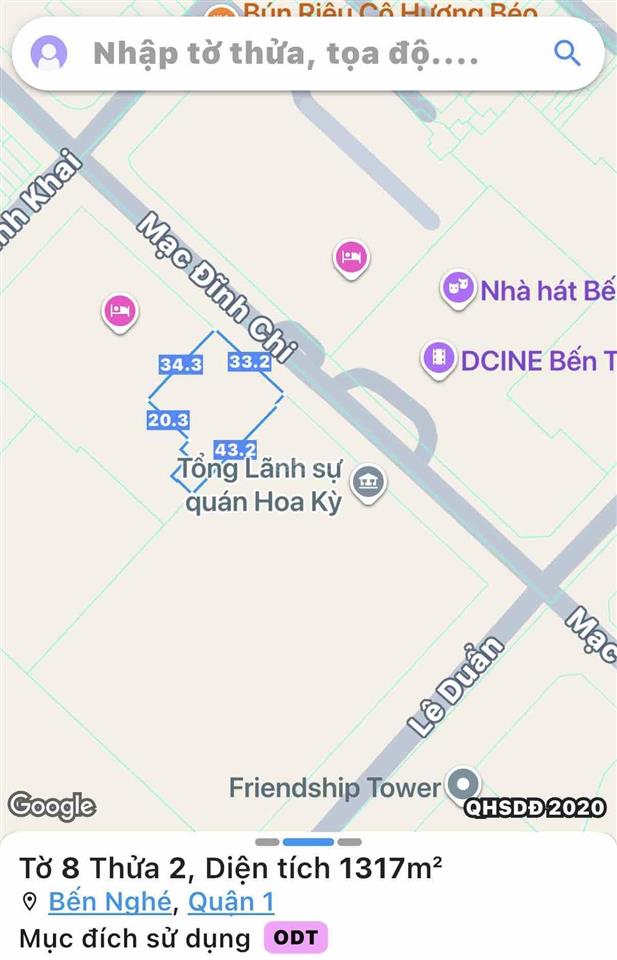 Đất mặt tiền bến nghé, quận 1 (33 x 39m)  gpxd 4 hầm 18 tầng (giá 2026)