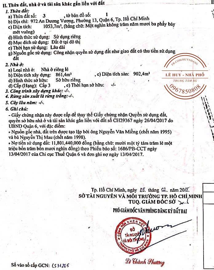 1158m2 full đất ở  mặt tiền an dương vương, quận 6