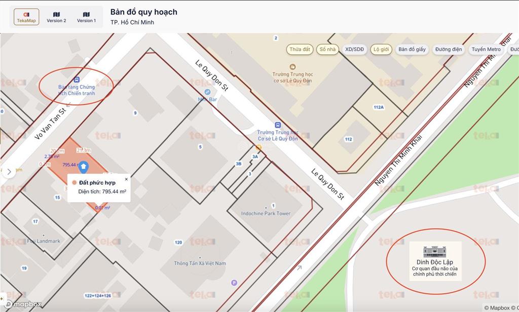 20 x 40m đất mặt tiền võ văn tần  khu dinh độc lập