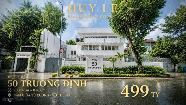 Biệt thự mặt tiền 50 trương định (20 x 41m, 816,8m2) bàn giao ngay