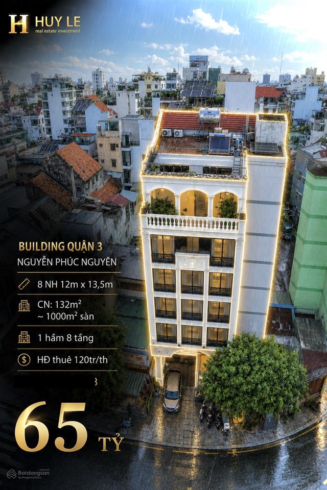 Bán building 2 mặt tiền quận 3 8/12 x 13,5m  1 hầm 8 tầng